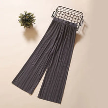 Pants for Women Casual Loose Trendy Wide Leg Miyake High Waist Drape Pleated Korean Suit Aesthetic Straight Folds Sag Summer New