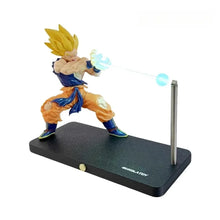 NIKOLATOY Dragon Ball Super Saiyan Son Goku Chaozu Figure Dynamic Wave Kamehameha Wave Night Light Decoration Ornament Toys Gift