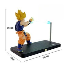 NIKOLATOY Dragon Ball Super Saiyan Son Goku Chaozu Figure Dynamic Wave Kamehameha Wave Night Light Decoration Ornament Toys Gift