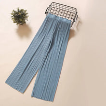 Pants for Women Casual Loose Trendy Wide Leg Miyake High Waist Drape Pleated Korean Suit Aesthetic Straight Folds Sag Summer New